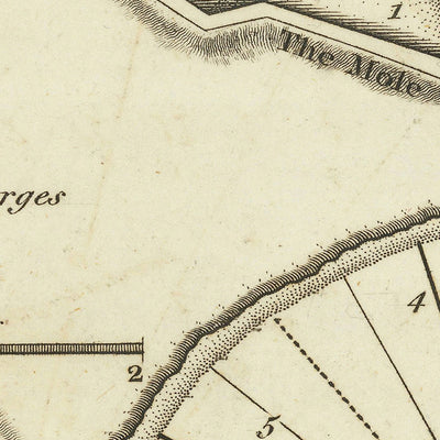 Old Port of Savona Nautical Chart by Heather, 1802: Harbor, Citadel, Convent