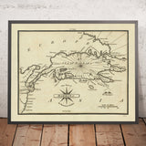 Antigua carta náutica del Mar de Mármara por Heather, 1802: Dardanelos, Bósforo, Estambul, Turquía 