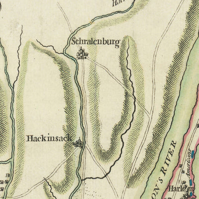 Old Map of the Battle of Long Island, 1776: American Revolution, British Landing