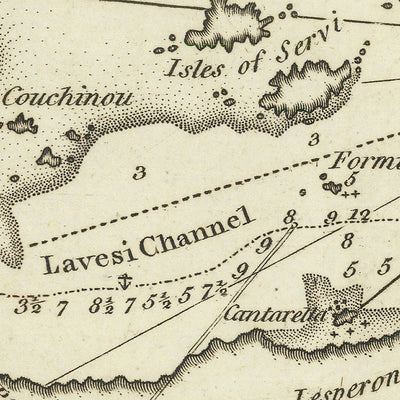 Old Corsica Nautical Chart by Heather, 1802: Porto-Vecchio, Lavezzi Islands, Bonifacio