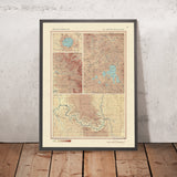 Alte Karte der Nationalparks der USA, 1967: Yellowstone, Grand Canyon, Yosemite, Crater Lake 