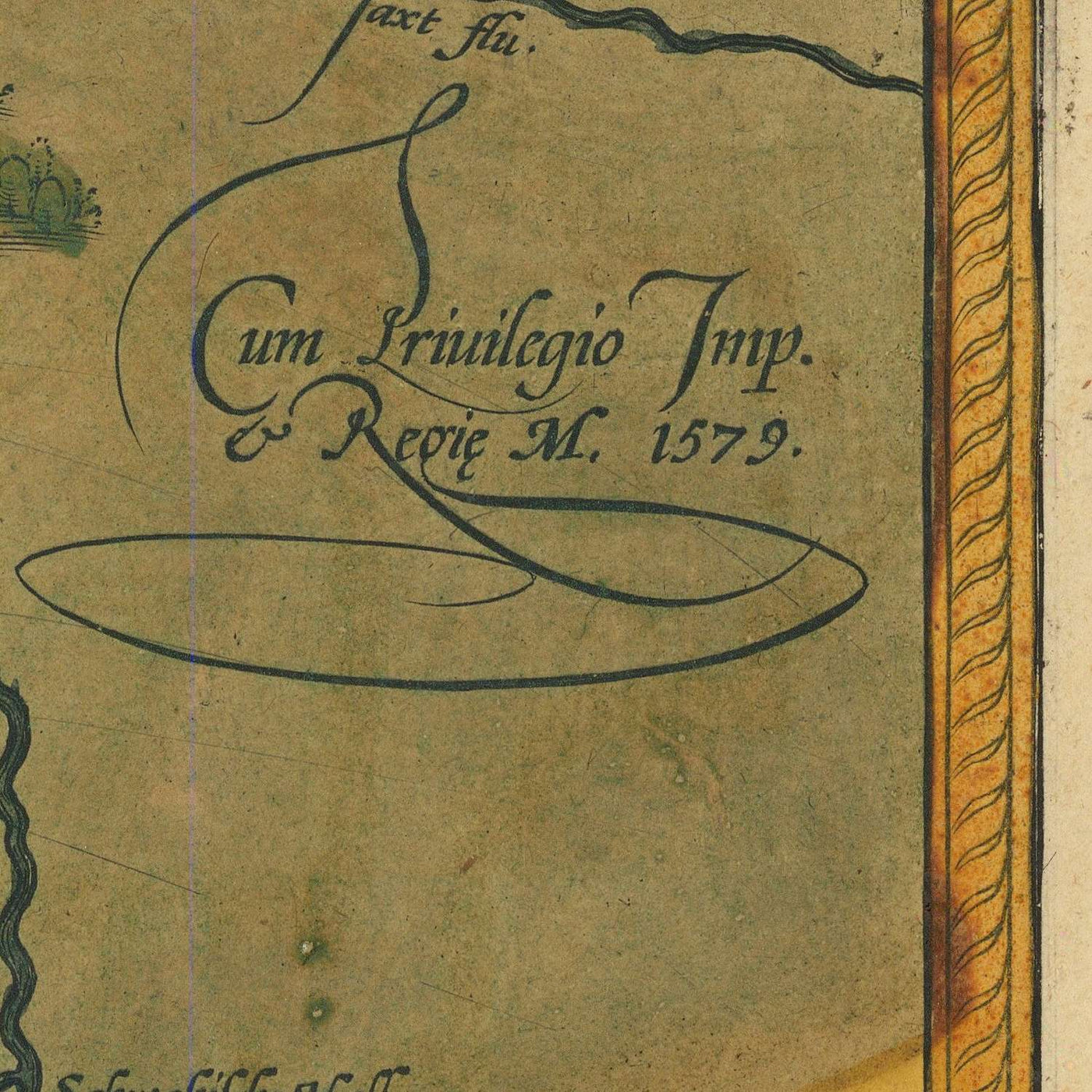 Alte Karte von Württemberg von Ortelius, 1587: Stuttgart, Neckar, Befestigungen, Wälder, Grenzen