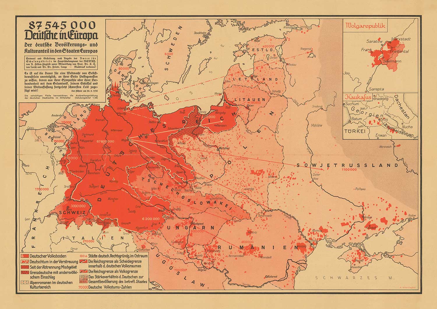 Old WW2 Propaganda Map 1938 87 545 000 Deutsche In Europa Germa old-ww2-propaganda-map-1938-87-545-000-deutsche-in-europa-germa