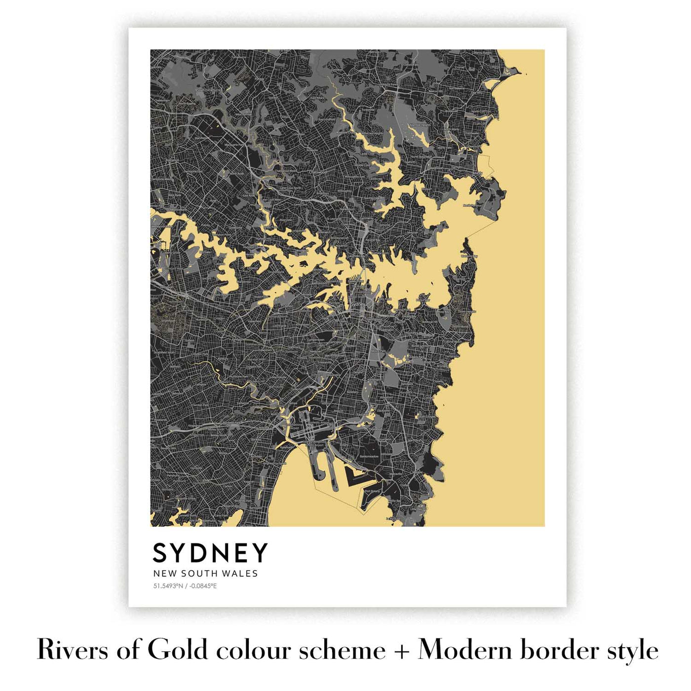 Map Moderm Personalised Modern Map - Make Your Own City & Street Map – The Unique ...
