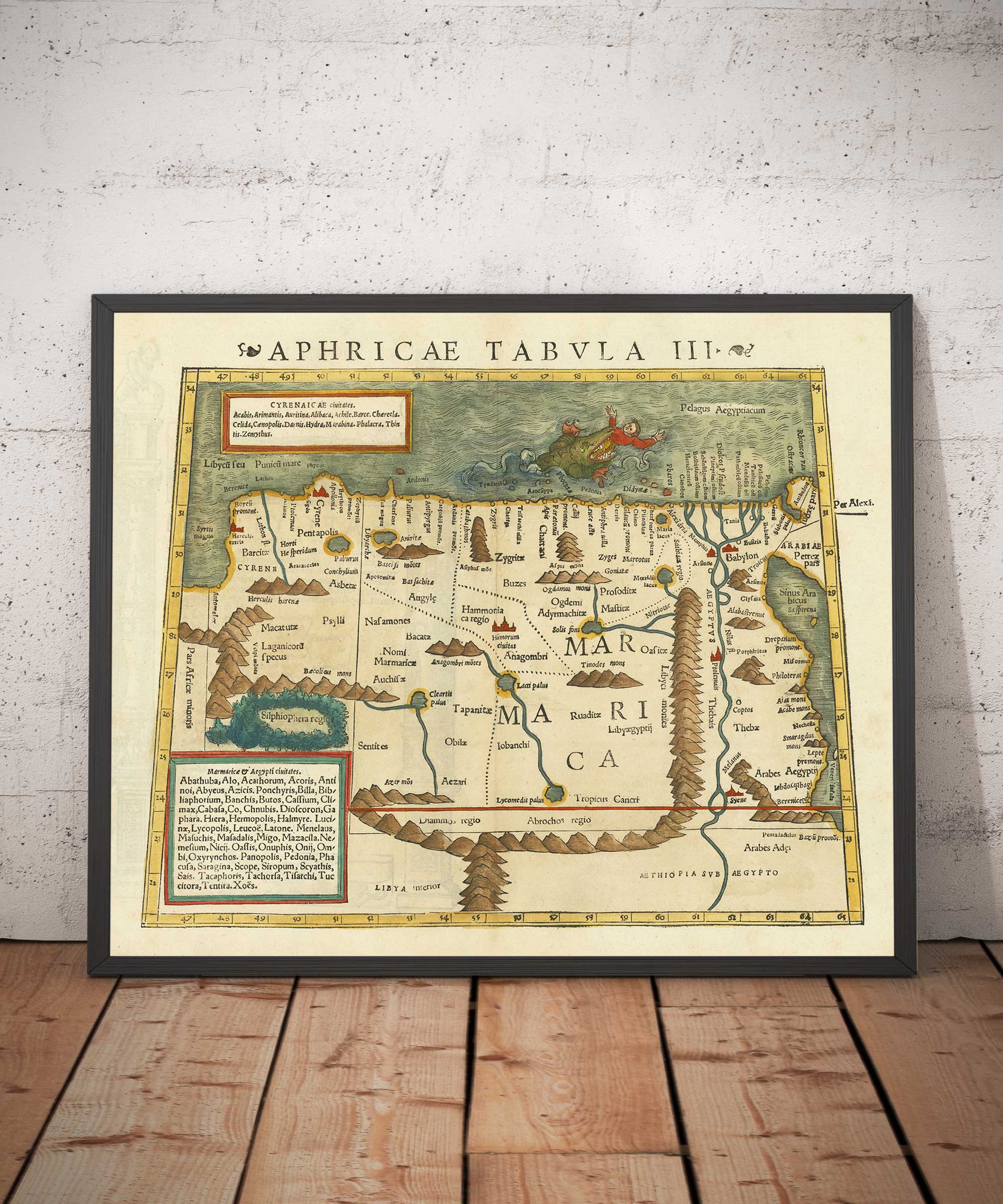 Old Historical Map Of North Africa In 1545 By Sebastian Munster Baby Old historical map of north africa in 1545 by sebastian munster baby
