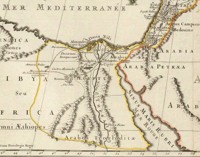 Mapa antiguo del Imperio de Alejandro Magno, 1731 - 336-323 a.C., Egipto, Turquía, Oriente Próximo, Persia, Afganistán
