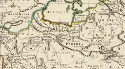 Mapa antiguo del Imperio de Alejandro Magno, 1731 - 336-323 a.C., Egipto, Turquía, Oriente Próximo, Persia, Afganistán