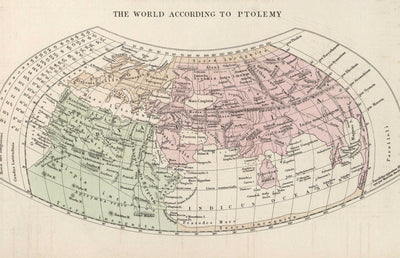 Ancient Geographical Systems by William Smith in 1874 - Herodotus, Ptolemy, Hecataeus, Eratosthenes World Maps