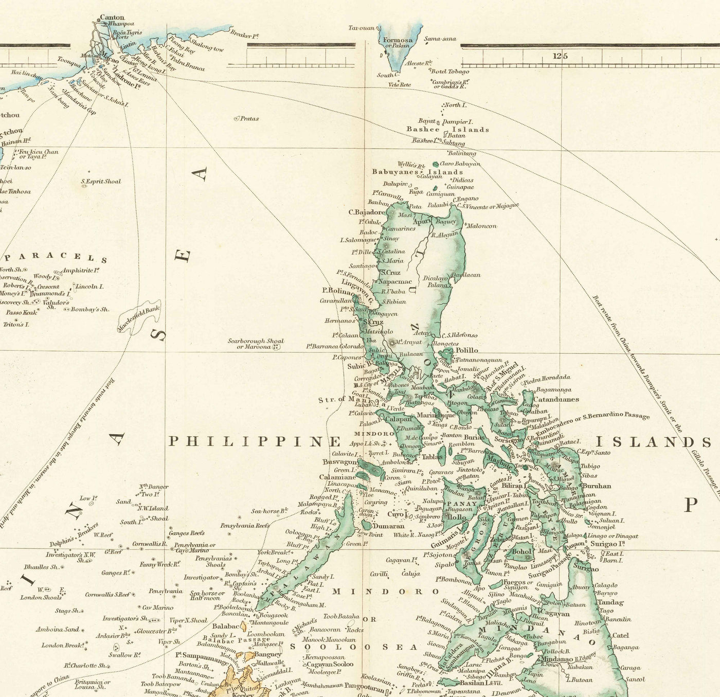 Old Map of Malay Archipelago & East Indies by Arrowsmith, 1859 - Southeast Asia, Philippines, Islands, Straits, Singapore