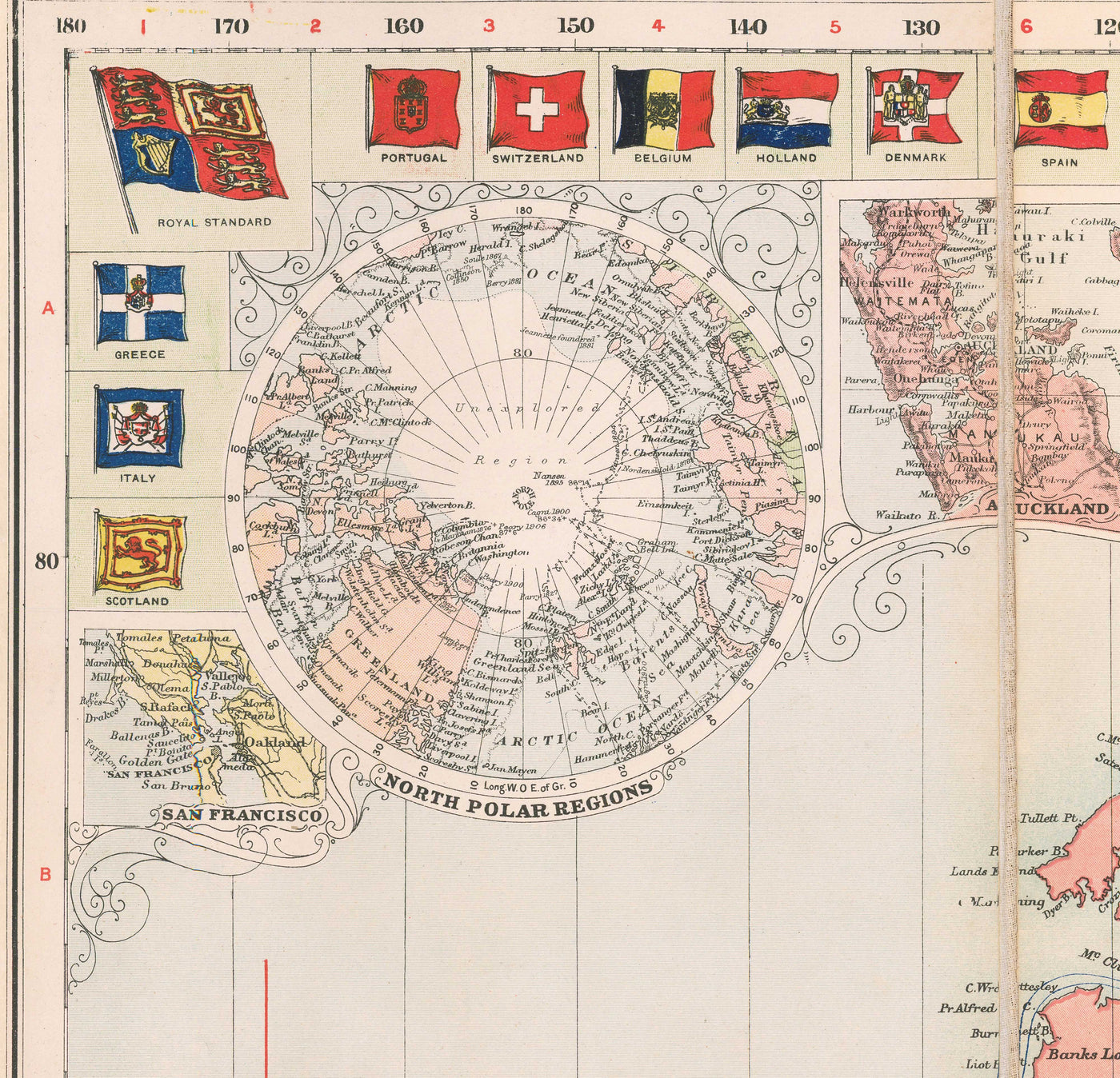 Uk Map 1908 Old World Map by Bacon, 1908 - Large Rare Atlas - Shipping Lanes, Merc ...