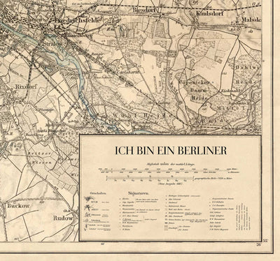 Handmade Old Map (Germany) - Make Your Own 1800s Reich Survey Chart (Reichsamt für Landesaufnahme)