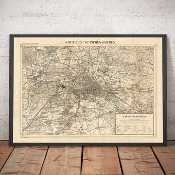 Mappa Antica Personalizzata della Germania - Crea il Tuo Grafico di Rilevamento degli Anni 1800 (Reichsamt für Landesaufnahme) 