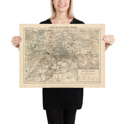 Mapa antiguo hecho a mano (Alemania) - Haga su propio mapa topográfico del Reich de 1800 (Reichsamt für Landesaufnahme)