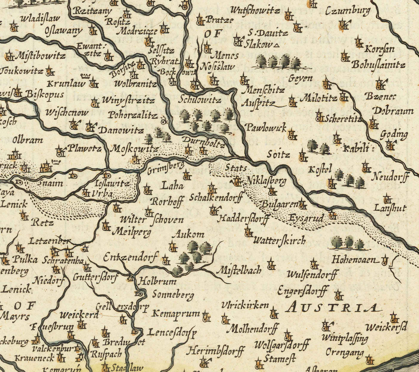 Old Map of Bohemia in 1626 by John Speed - Czechia, Prague, Bavaria, Moravia, Central Europe