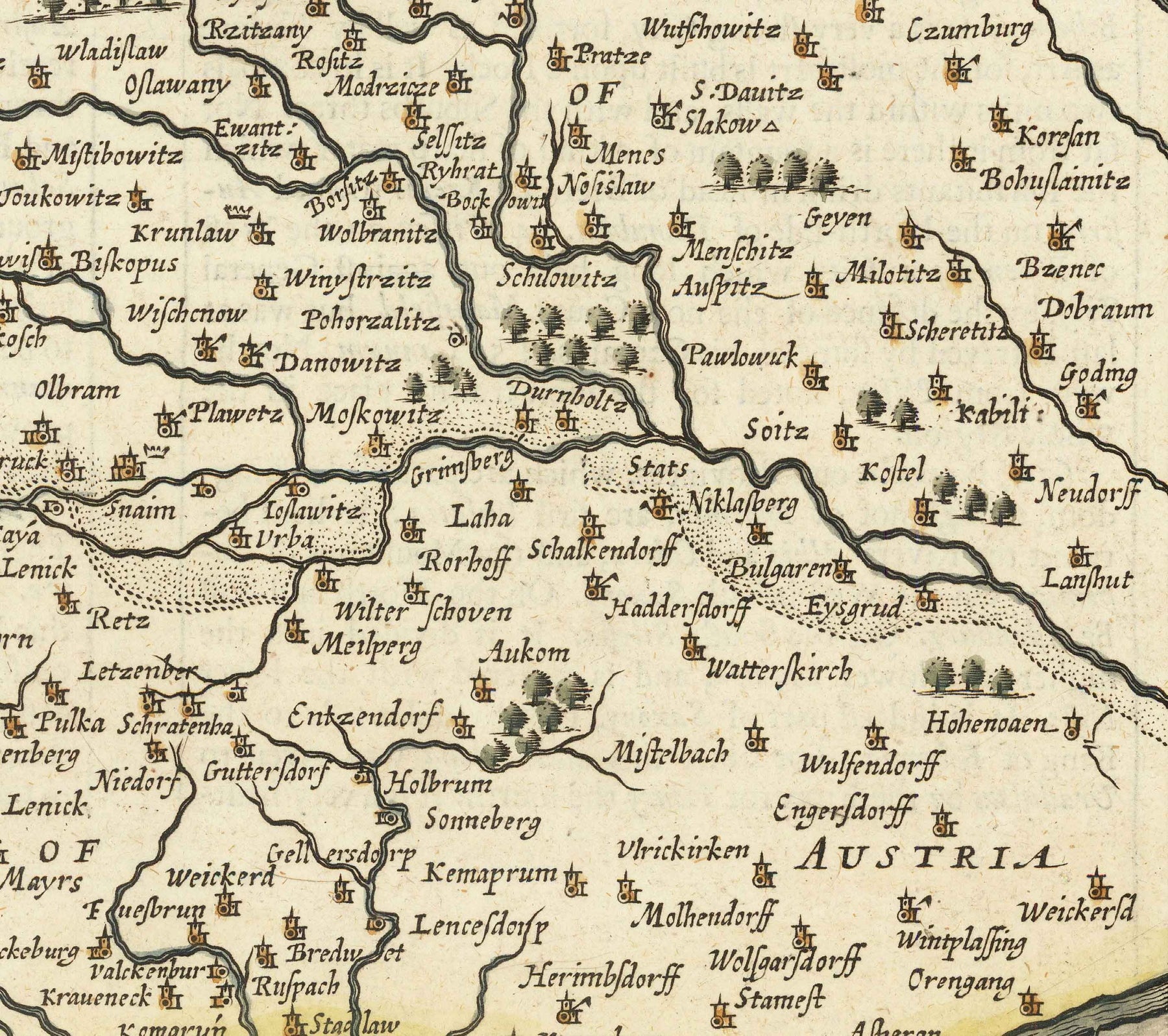 Old Map of Bohemia in 1626 by John Speed - Czechia, Prague, Bavaria, M ...