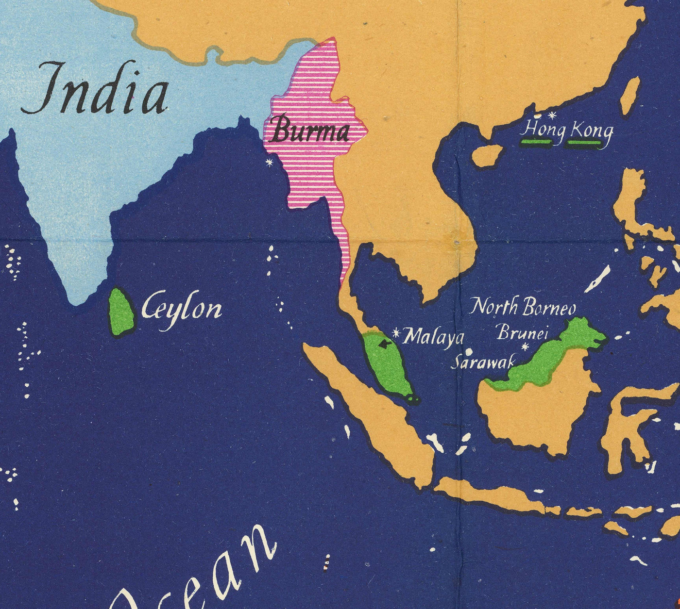 Old British Commonwealth of Nations World Map, 1942 - British Empire