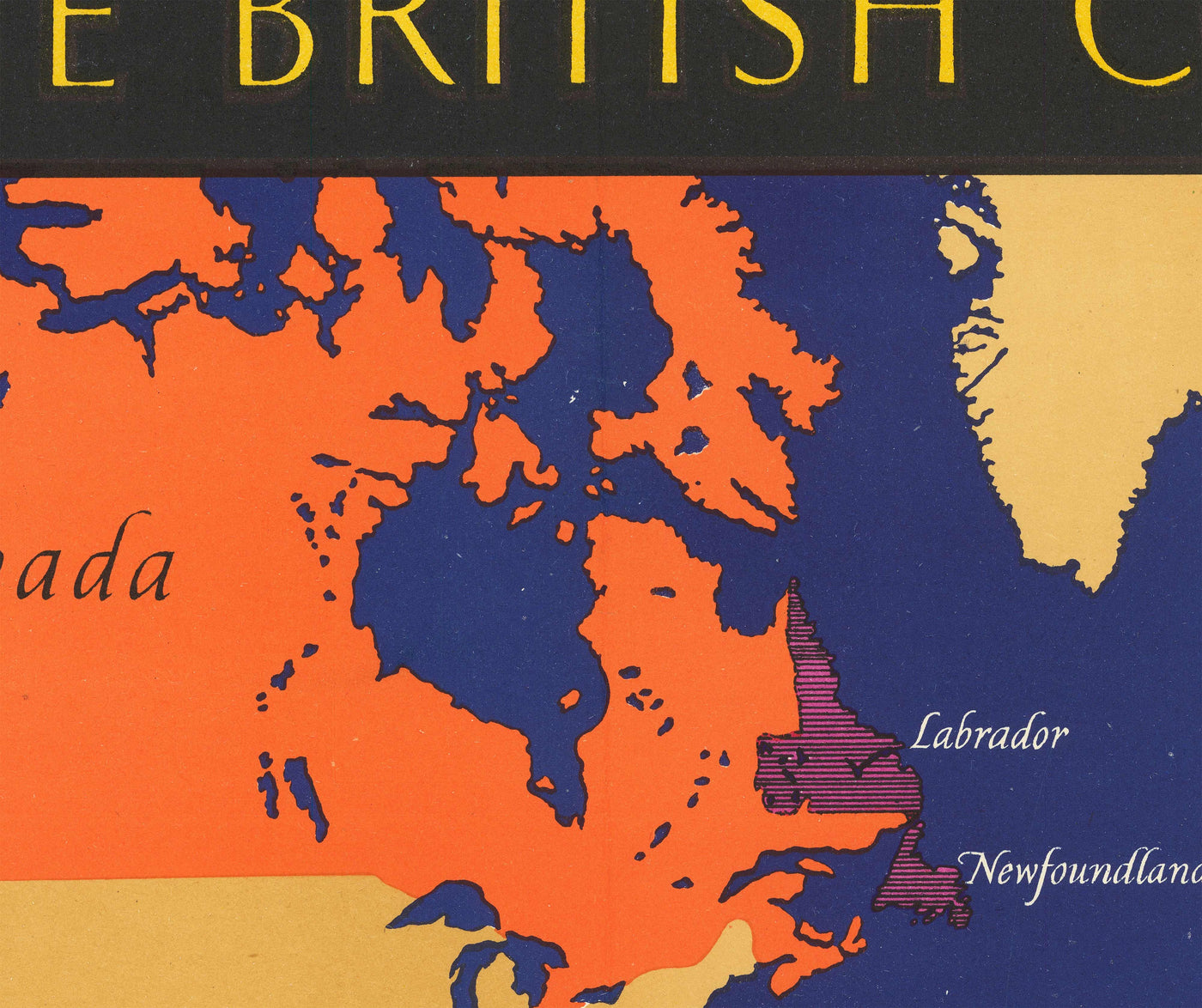 Old British Commonwealth of Nations World Map, 1942 - British Empire, UK, Canada, Australia, Dominions, India, Africa