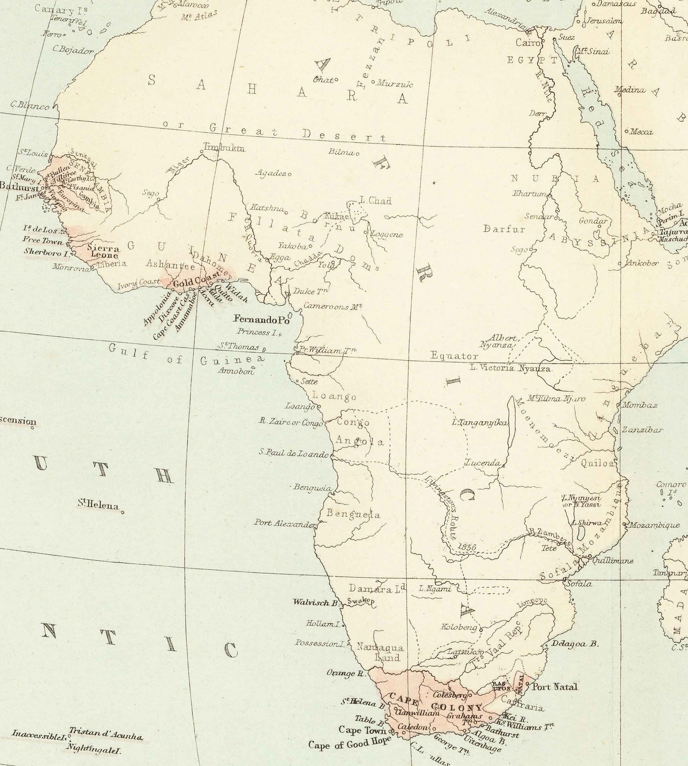 Old World Map of thet British Empire, 1872 by Fullarton - Inhabitants & Population, Commonwealth, Colonialism