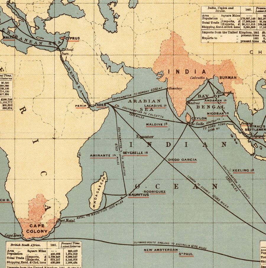Alte britische Empire-Weltkarte, 1886 - Königin Victoria Jubiläums-Wandkarte von der "Graphic" 