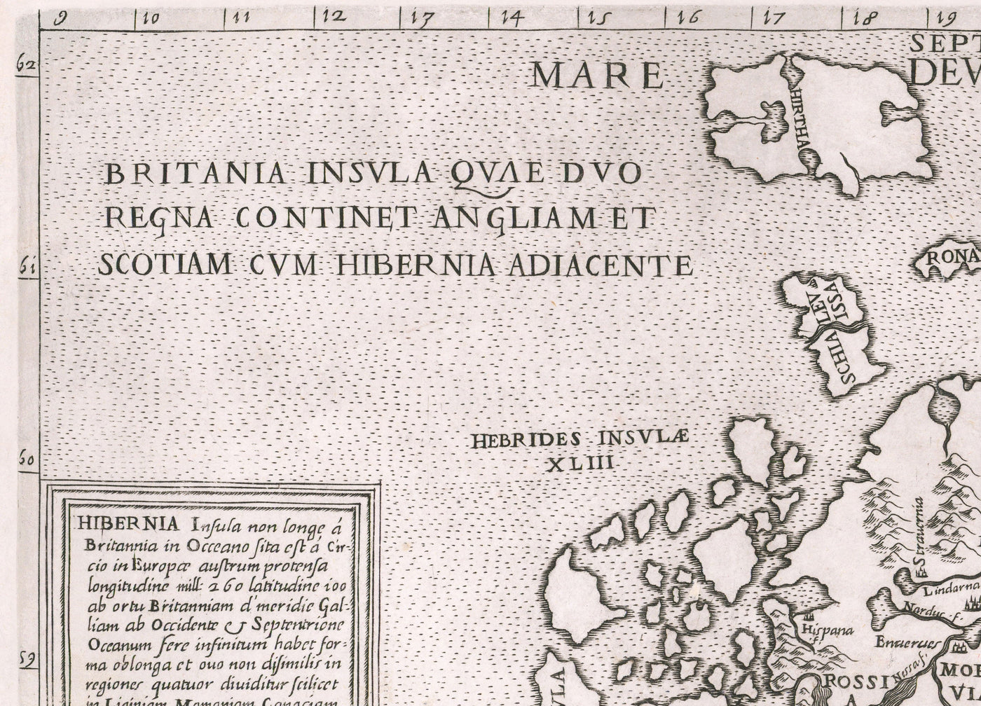 Very Old Map of the British Isles, 1562 by George Lily - First True Map of Great Britain and Ireland - Bertelli & Lafreri Version of George Lily's Map