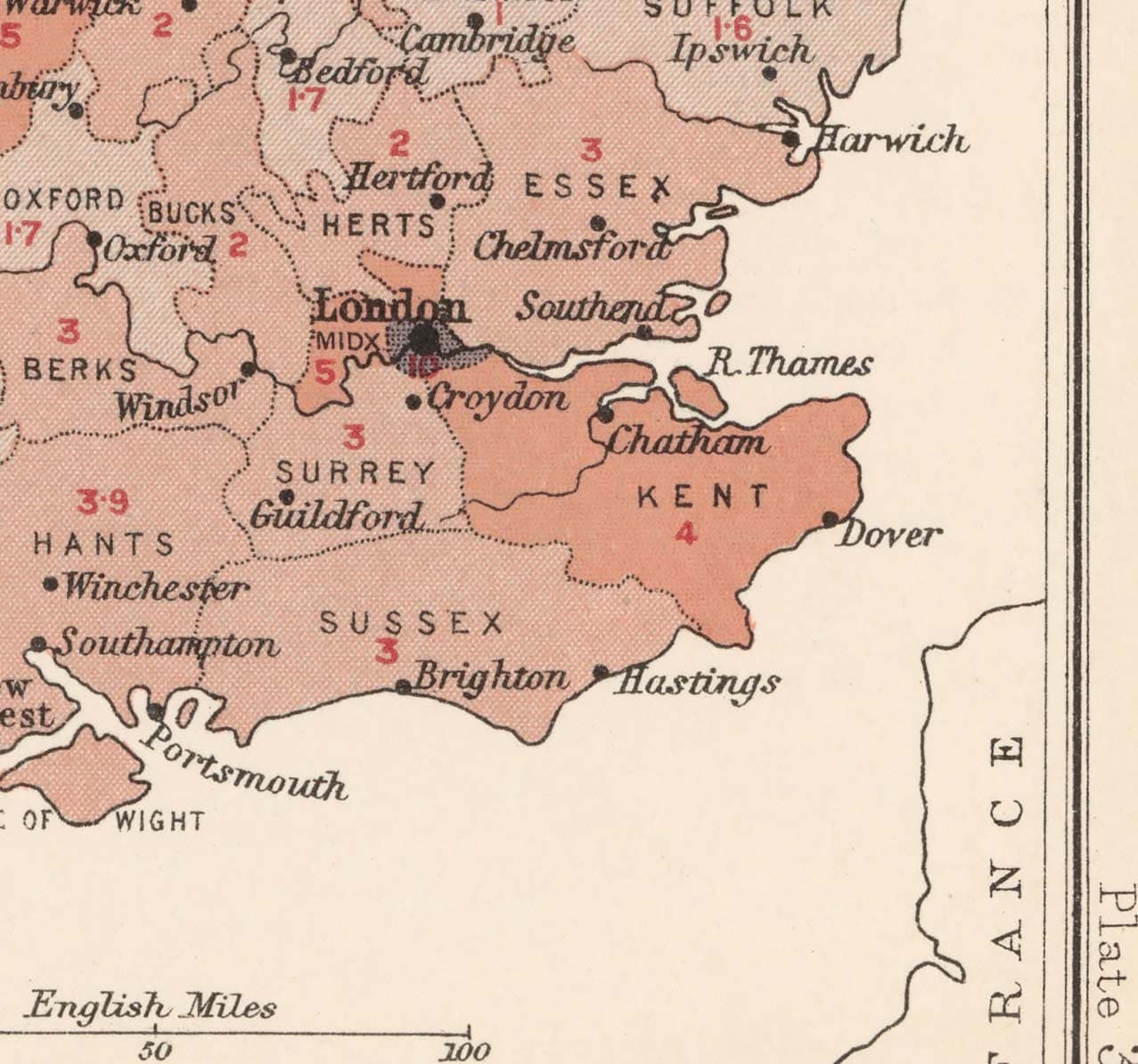 Mapa antiguo del crimen y la embriaguez en Inglaterra y Gales, 1904 - Gran Bretaña 1901 Censo y demografía