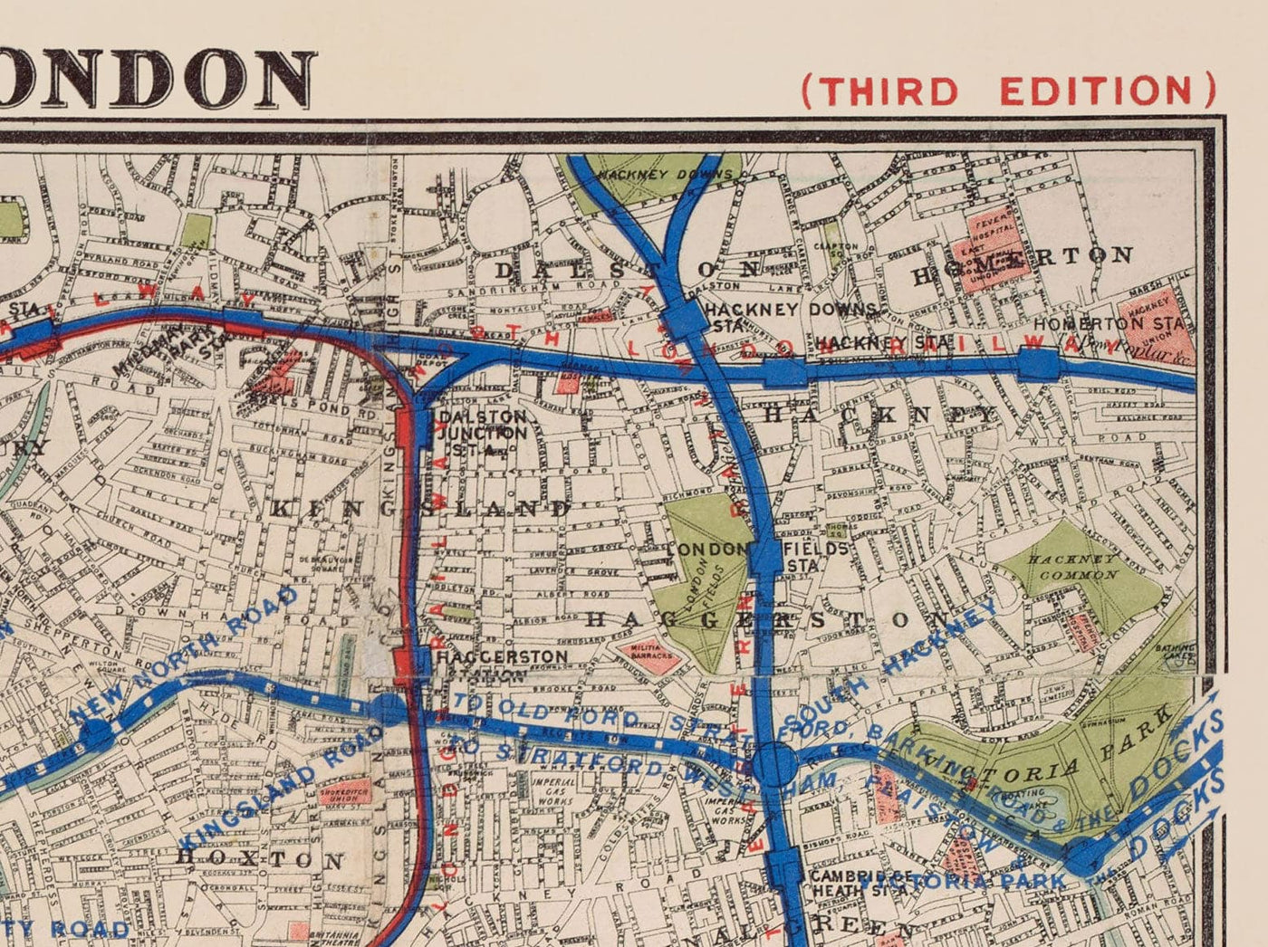 Mapa de ferrocarril de Antiguo Distrito de Londres, 1884, Tercera edición - Piccadilly Piccadilly Temprano, Círculo, Mapa de tubos del distrito
