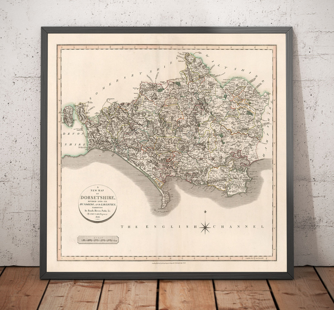 Old Map Of Dorset In 1806 By John Cary Dorchester Poole Weymouth old-map-of-dorset-in-1806-by-john-cary-dorchester-poole-weymouth
