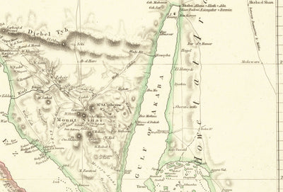 Alte Karte von Ägypten, 1832 von Arrowsmith - Kairo, Gizeh, Alexandria, Pyramiden, Nil, Rotes Meer, Jerusalem, Naher Osten
