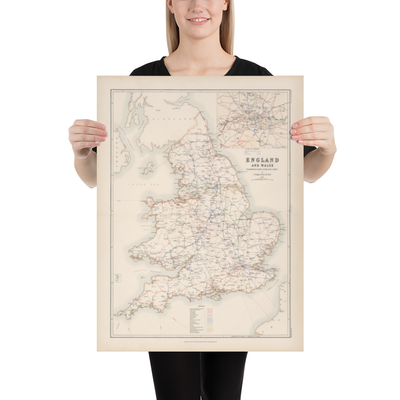 Ancienne carte ferroviaire de l&