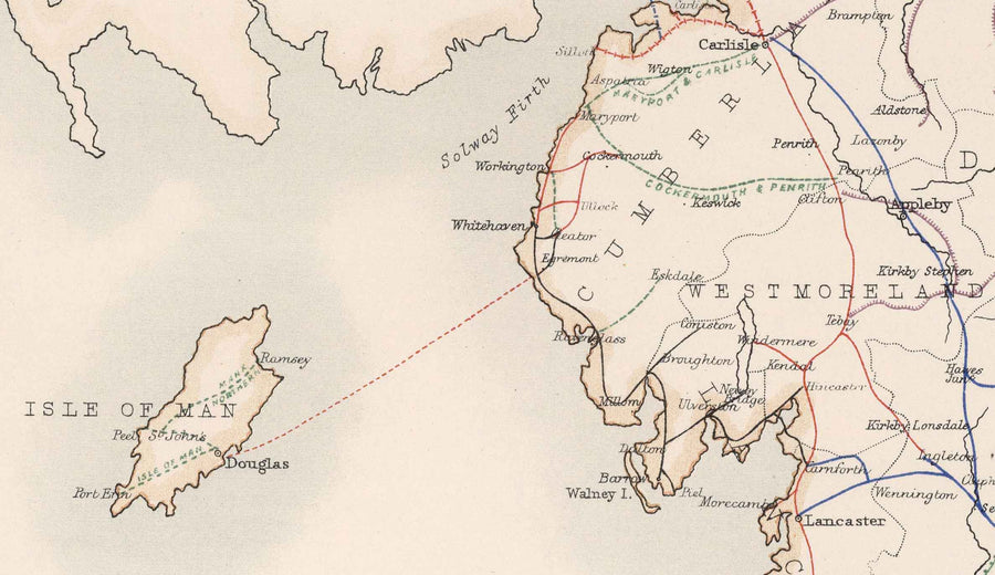 Ancienne carte ferroviaire de l&