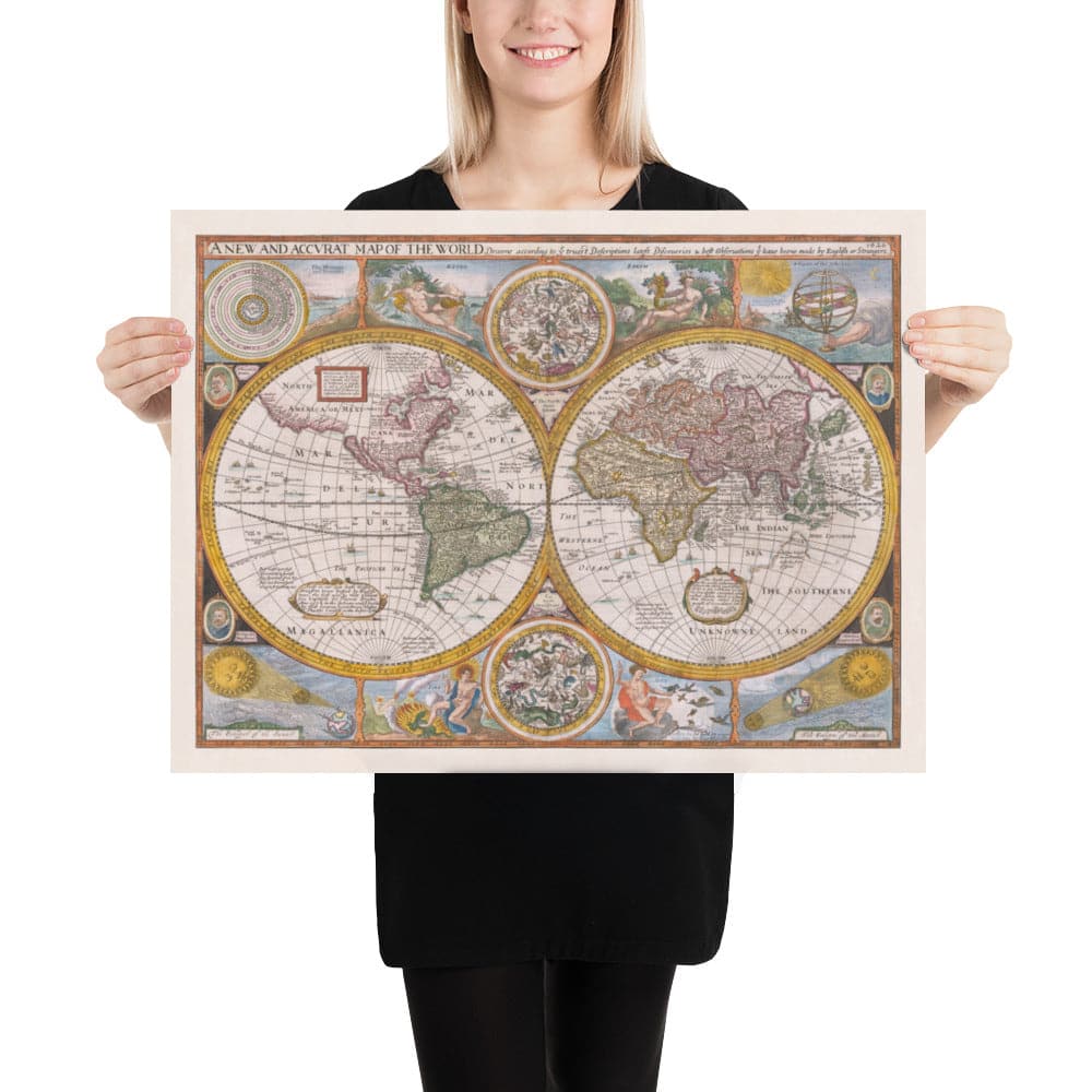 Carte du monde de la vieille monde, 1626 par John Vitesse