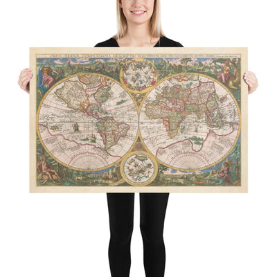 Mapa del viejo mundo, 1596, Atlas Mapa de Johannes Baptista Vrients