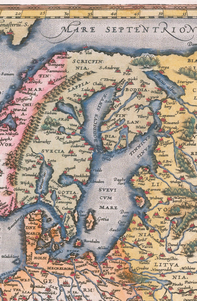 Alte Karte von Europa, 1570 - der erste Europäische Atlas - von Abraham Ortelius