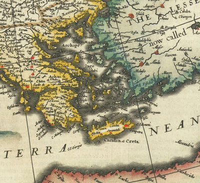 Mapa antiguo de Europa por John Speed, 1627 - Inglaterra, Francia, Alemania, Italia, Rusia - Ciudades, Ropa Jacobean