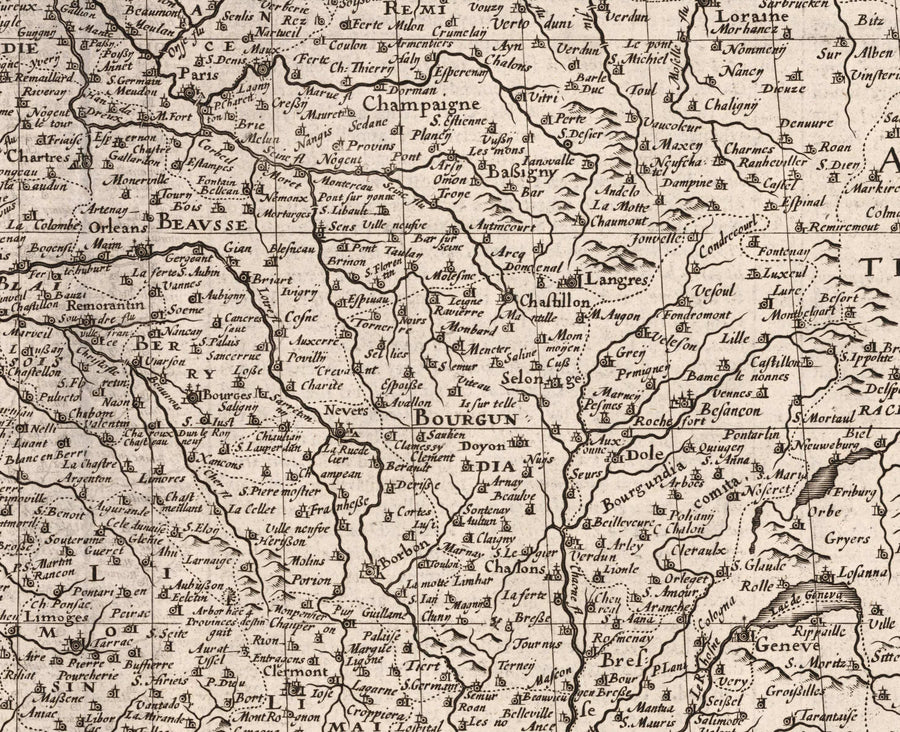 Old Map of France, 1627 by John Speed - Belgium, Normandy, Brittany, Cote d&