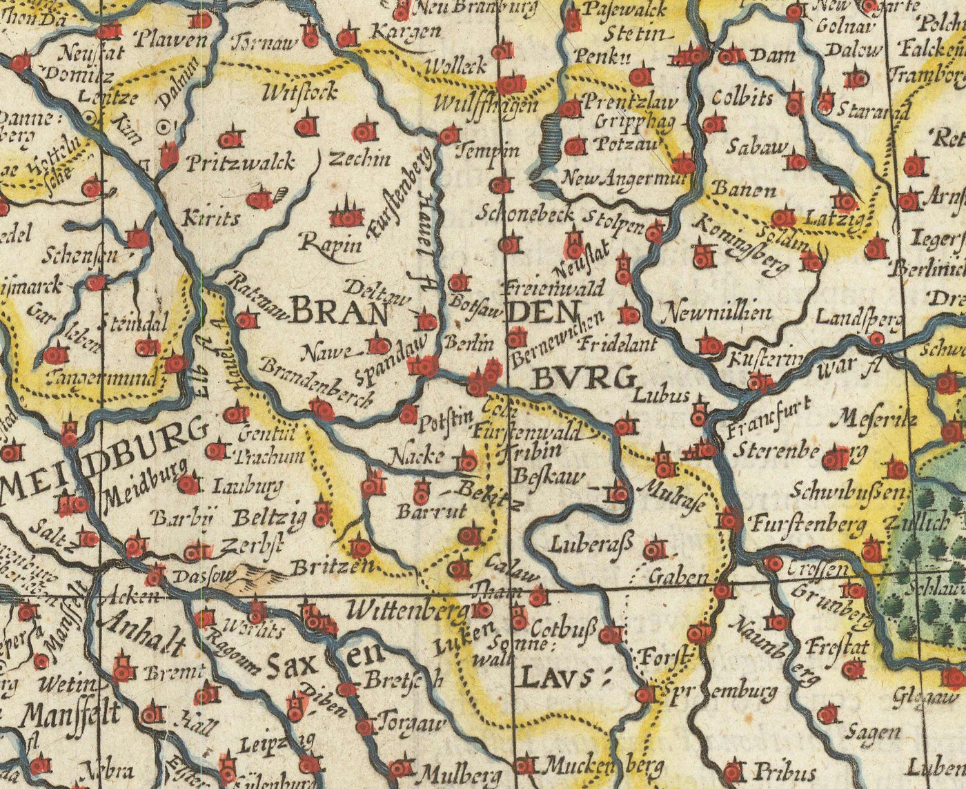 Ancienne carte de l'Allemagne de John Vitesse, 1627 - Saint Empire romain, Empire allemand - Autriche, Tchèque, Pologne, Suisse
