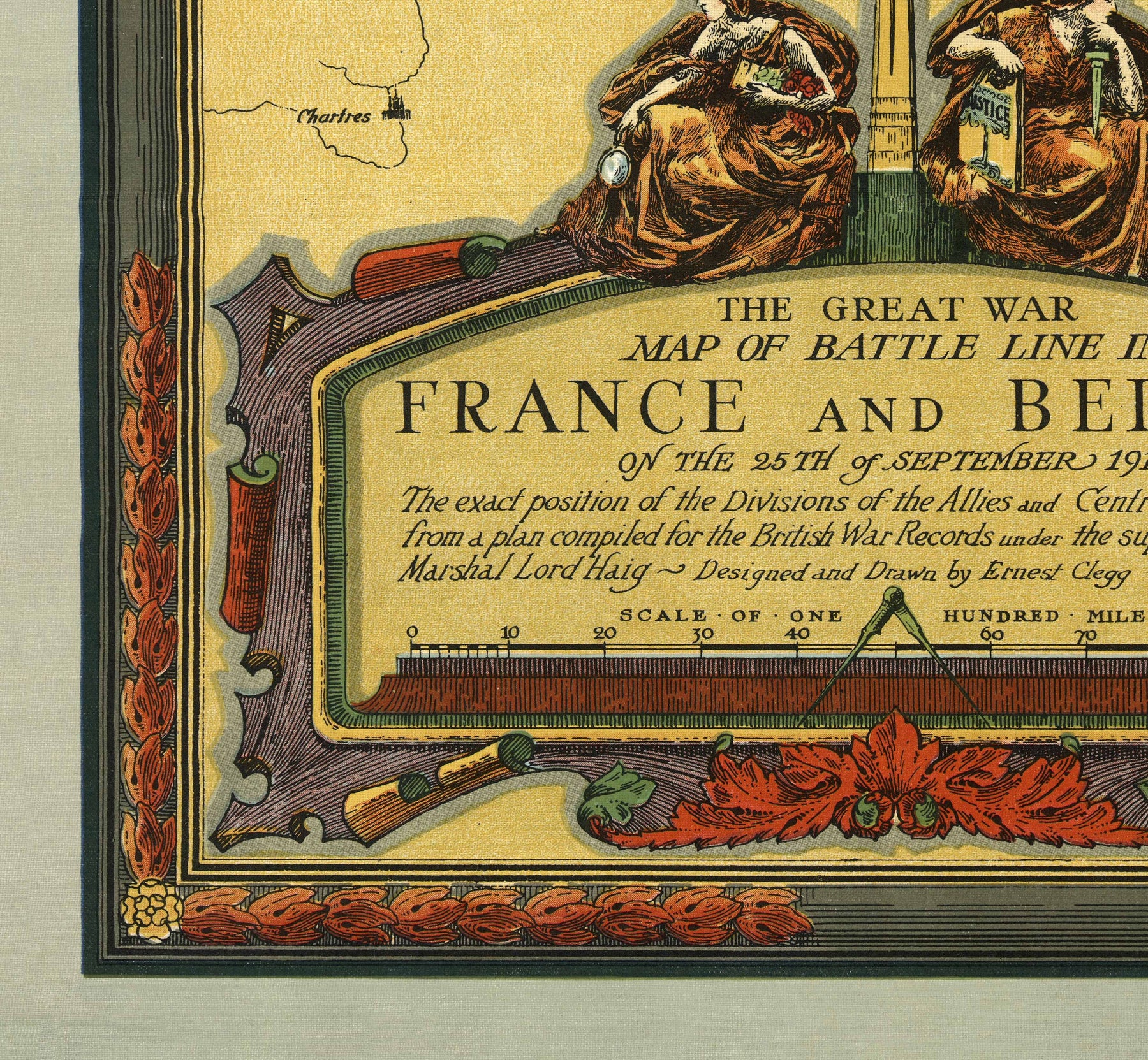 Old Map Of The Great War WW1 England France Germany Belgium Fla old-map-of-the-great-war-ww1-england-france-germany-belgium-fla