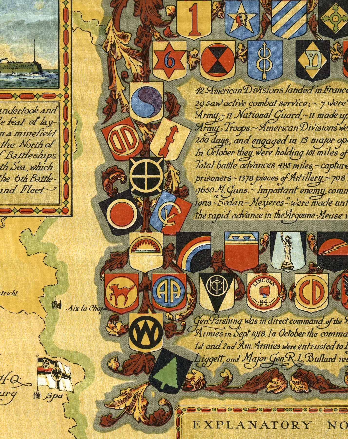Old Map Of The Great War WW1 England France Germany Belgium Fla old-map-of-the-great-war-ww1-england-france-germany-belgium-fla