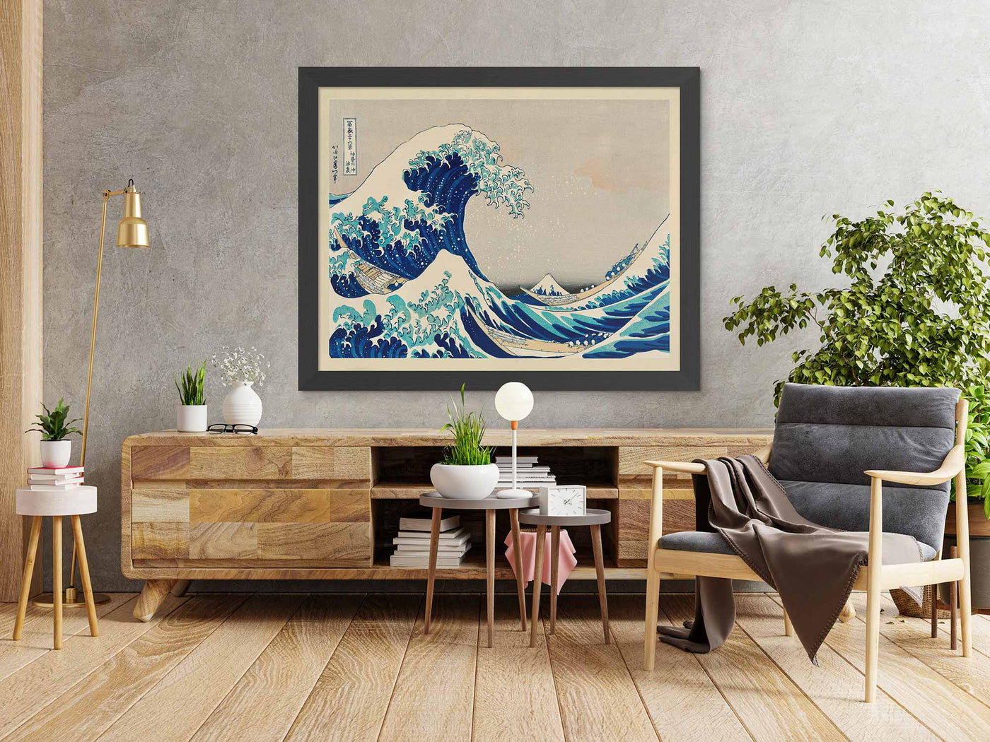 La gran ola de Kanagawa por Hokusai, 1831 - Arte personalizado