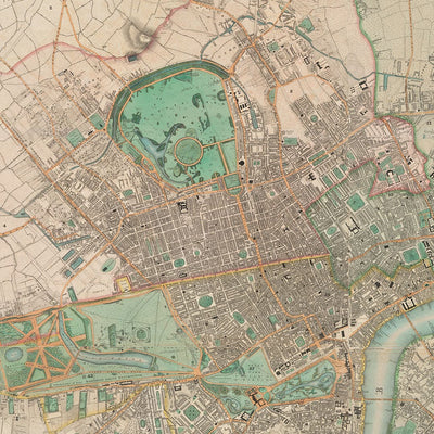 Grande carte ancienne de Londres - 1746, 1788, 1830 ou 1862. Grande carte personnalisée jusqu'à 4 mètres (13ft).