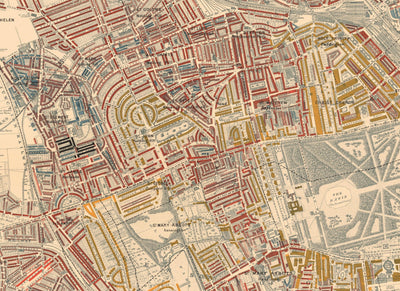 Enorme mapa de la pobreza de Londres de Charles Booth, 1888-9