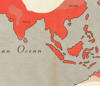 Mapa del Mundo Viejo por el Dr. Seuss, 1943 - Gráfico de pared del Malaria del Ejército de los EE. UU. Desde la Segunda Guerra Mundial