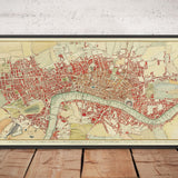 Rare Old Map of London by Hogg, 1784 - Westminster, City of London, Soho, Holborn, Covent Garden