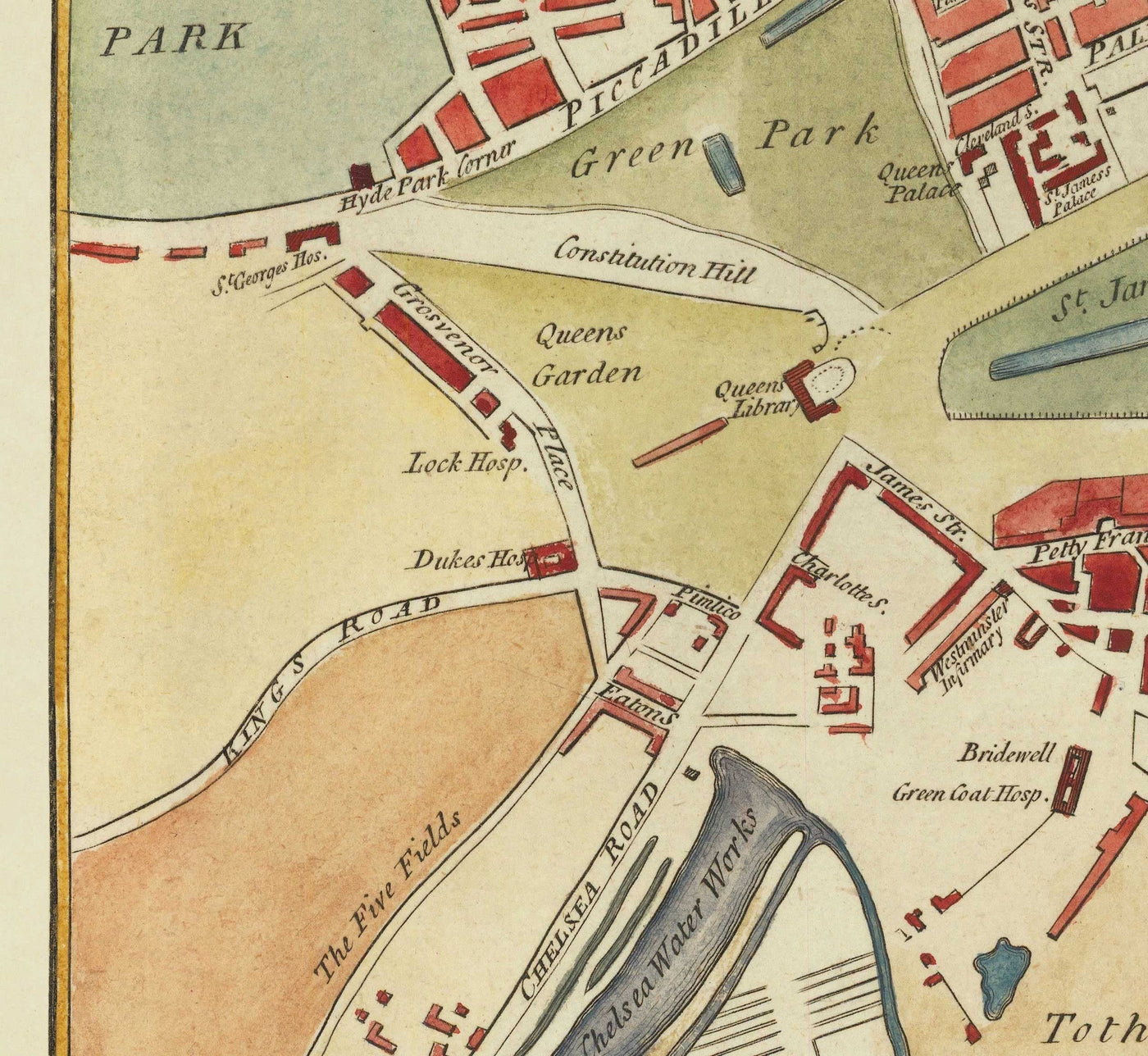 Rare ancienne carte de Londres par Hogg, 1784 - Westminster, ville de Londres, Soho, Holborn, Covent Garden,