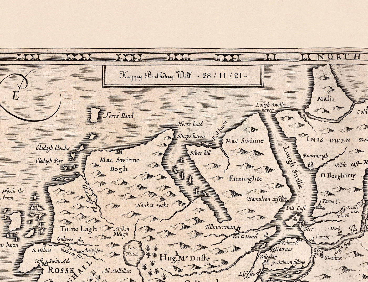 Alte Karte von Bedfordshire 1611, John Speed - Bedford, Luton, Dunstable, St Neots, Kempston, Leighton Buzzard