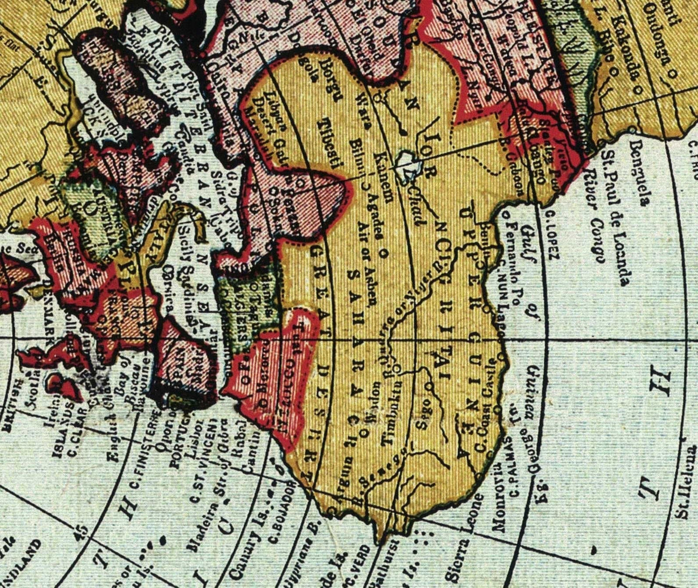 Antiguo mapa del mundo de la Tierra Plana, 1892, por Alexander Gleason - Rara proyección azimutal polar patentada