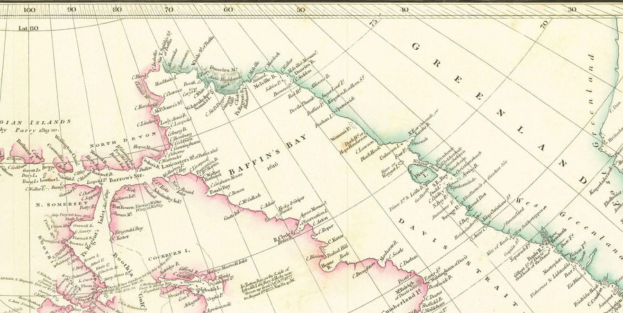 Alte Karte von Kanada, 1840 von Arrowsmith - USA, Russisch-Amerika, Ober- und Unterkanada, Britisch-Nordamerika, einheimische und indigene Völker 