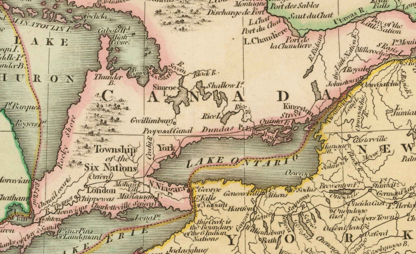 Alte Karte der USA, 1806 von John Cary - frühe föderalistische USA - Große Georgien, westliche Gebiete, Ostküstenstaaten