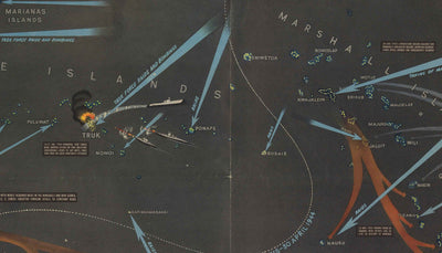 MAPOLE DE LA Guerre mondiale de l'ancienne: Pacifique Sud-Ouest, 1944 - Navwarmap n ° 5 - Australie, Nouvelle-Guinée, Indonésie Philippines, îles