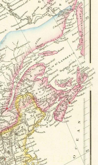 Antiguo mapa de Canadá, 1840 por Arrowsmith - Estados Unidos, América Rusa, Alto y Bajo Canadá, Norteamérica Británica, Pueblos Nativos e Indígenas